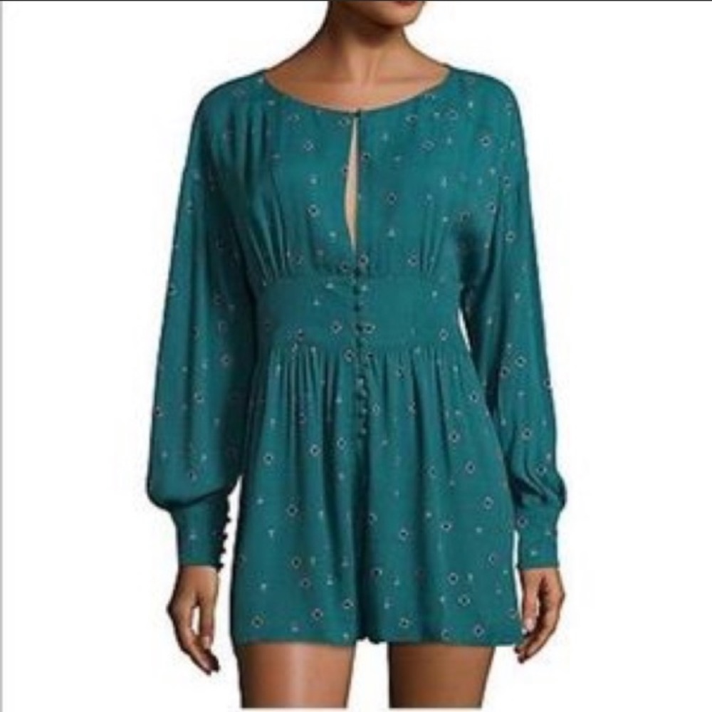 Free People Green Combo Jumper Size XS NWT